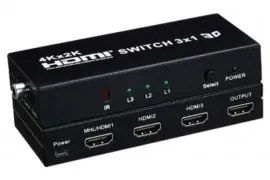 Sumator HDMI 3x1 MHL Spacetronik HDSW3-M 4Kx2K 3/1