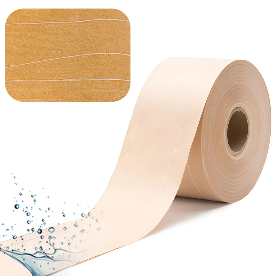 Super umweltfreundliches wasseraktiviertes, holzzellstoffverstärktes Papierband 70 mm / 182 m Bublaki BT-W702R