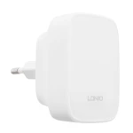 Superschnelles weißes Ladegerät LDNIO Q334 32W 3 USB-Anschlüsse PD+QC4.0