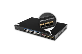 Switch LAN Gigabit zarządzalny L3 24x PoE 400W  10G 4x SFP   Cudy GS5024PS4-400W