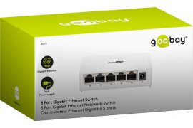 Switch sieciowy RJ45 1Gb LAN 5-portowy Goobay 10/100/1000Mbps