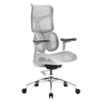 Grauer Bürostuhl für ein ergonomisches Büro – 4D-VERSTELLUNG – Spacetronik SPRINGLE 22