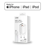 USB-C USB-A 20W MFi-zertifiziertes Schnellladegerät mit USB-C-auf-Lightning-Kabel für schnelles Laden von iPhone, iPad, iPod