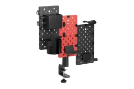 Stecktafel für Kopfhörer und Gaming-Zubehör für den Spacetronik Ergoline Holdee SPB-153R Schreibtisch, Rot und Schwarz