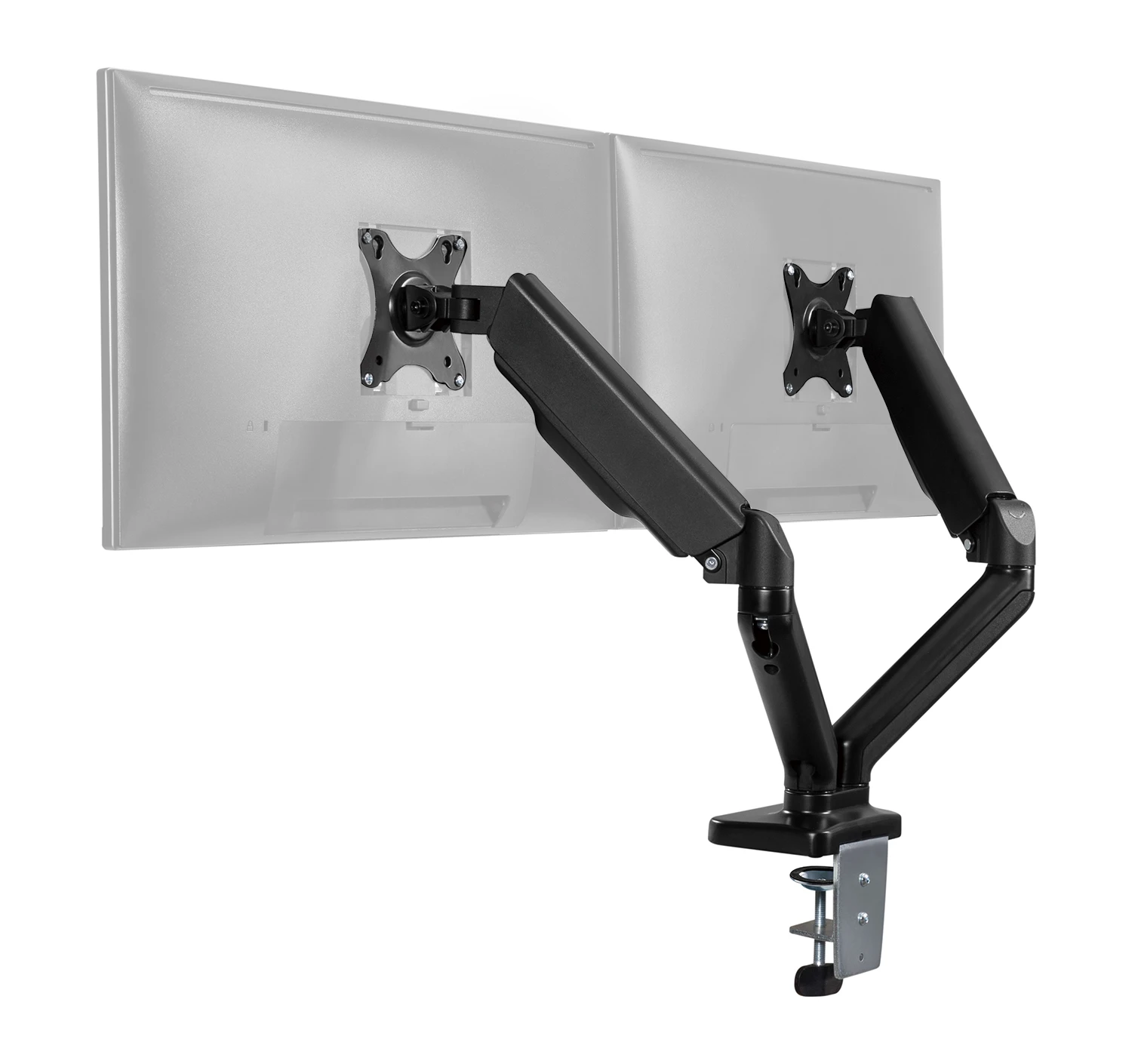 Tischhalterung für 2 Monitore mit Spacetronik SPA-G120 Teleskop