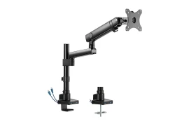 Tischmonitorhalterung mit langem Arm 514 mm Spacetronik SPA-H112 mit 2 USB 3.0-Anschlüssen