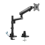 Tischmonitorhalterung mit langem Arm 514 mm Spacetronik SPA-H112 mit 2 USB 3.0-Anschlüssen