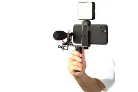 Telefonhalter Selfie-Stick-Stativ mit Mikrofon Apexel APL-VG01-ML