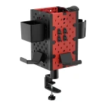Perforierter Halter für Zubehör über dem Schreibtisch Spacetronik Ergoline Holdee SPB-154R, Rot und Schwarz