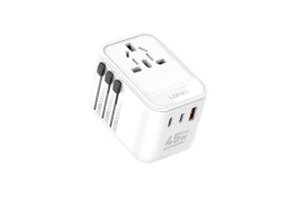 Travel Converter Adapter 45W 2xUSB-C (1xPD, 1xQC) 1xUSB-A (QC 3.0) US UK UE LDNIO_Z8