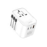 Travel Converter Adapter 45W 2xUSB-C (1xPD, 1xQC) 1xUSB-A (QC 3.0) US UK UE LDNIO_Z8