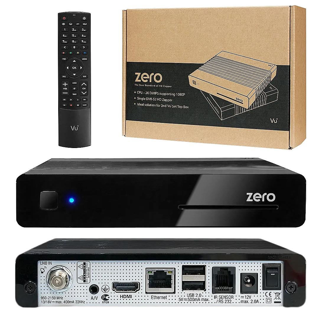 Vu+ Zero rev. 2 BLACK HEVC H.265 Linux Enigma 2