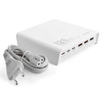 Multifunktionale weiße Ladestation 120 W LDNIO Q605 6 USB-Anschlüsse (3 USB-C, 3 USB-A)