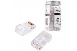 Wtyk sieciowy Pass Through RJ45 przelotowy przezroczysty CAT 6 UTP PT-RJ456UT-1 100szt