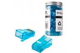 Wtyk sieciowy Pass Through RJ45 przelotowy niebieski CAT 6 UTP PT-RJ456UB-1 100szt