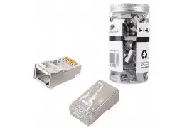 Wtyk sieciowy Pass Through RJ45 przelotowy przezroczysty CAT 6 FTP PT-RJ456FT-12 100szt