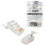 Netzwerkstecker RJ45 Pass Through transparent CAT 7 S/FTP PT-RJ457SFT-15 50 Stck.