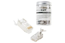 Netzwerkstecker RJ45 Pass Through transparent CAT 7 FTP PT-RJ457FT-15 50 Stck.