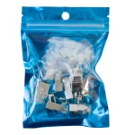 Netzwerkstecker RJ45 Pass Through transparent CAT 7 S/FTP PT-RJ457SFT-15 10 Stck