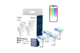 WiFi LED RGB GU10 5W Smart-Lampe Yeelight App 4er-Pack
