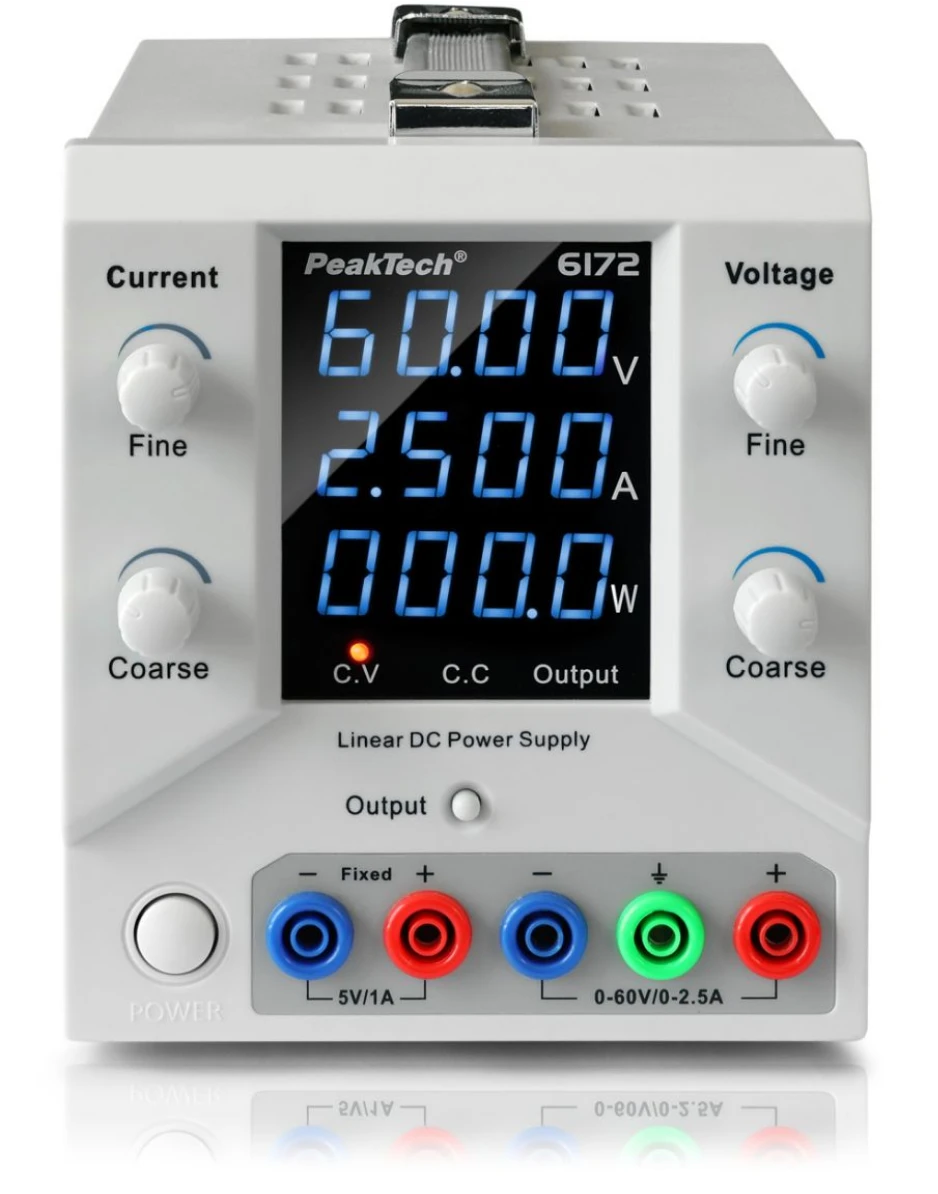 Zasilacz laboratoryjny z USB 60V 2,5A DC PeakTech 6172