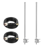 Spacetronik OMNI MIMO omnidirektionales Breitbandantennen-Set aus Glasfaser 10 dBi 90 cm weiß