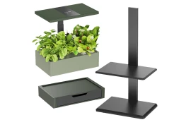 Set: Bewässerungsblumentopf 10L Grün + BLUMENBETT-SCHUBLADENLAMPE für Pflanzen SMART GARDEN Spacetronik