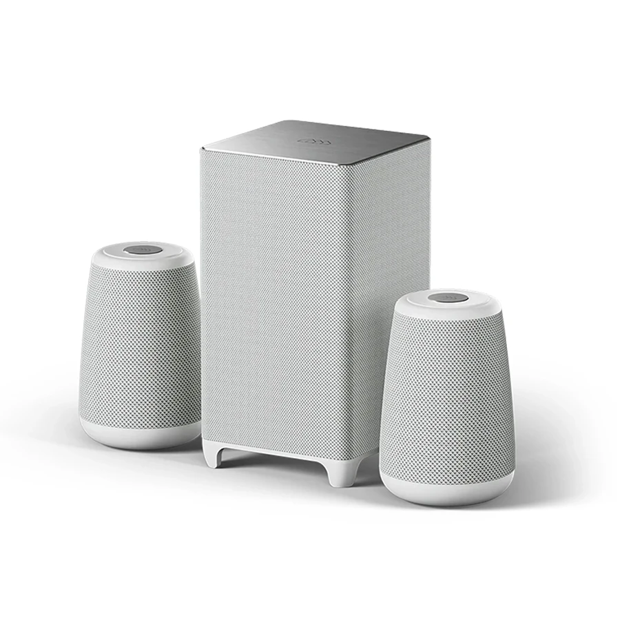 Homatics Sound & Sound 2.1 Lautsprecherset mit Bluetooth 5.0, Weiß