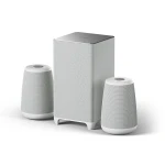 Homatics Sound & Sound 2.1 Lautsprecherset mit Bluetooth 5.0, Weiß