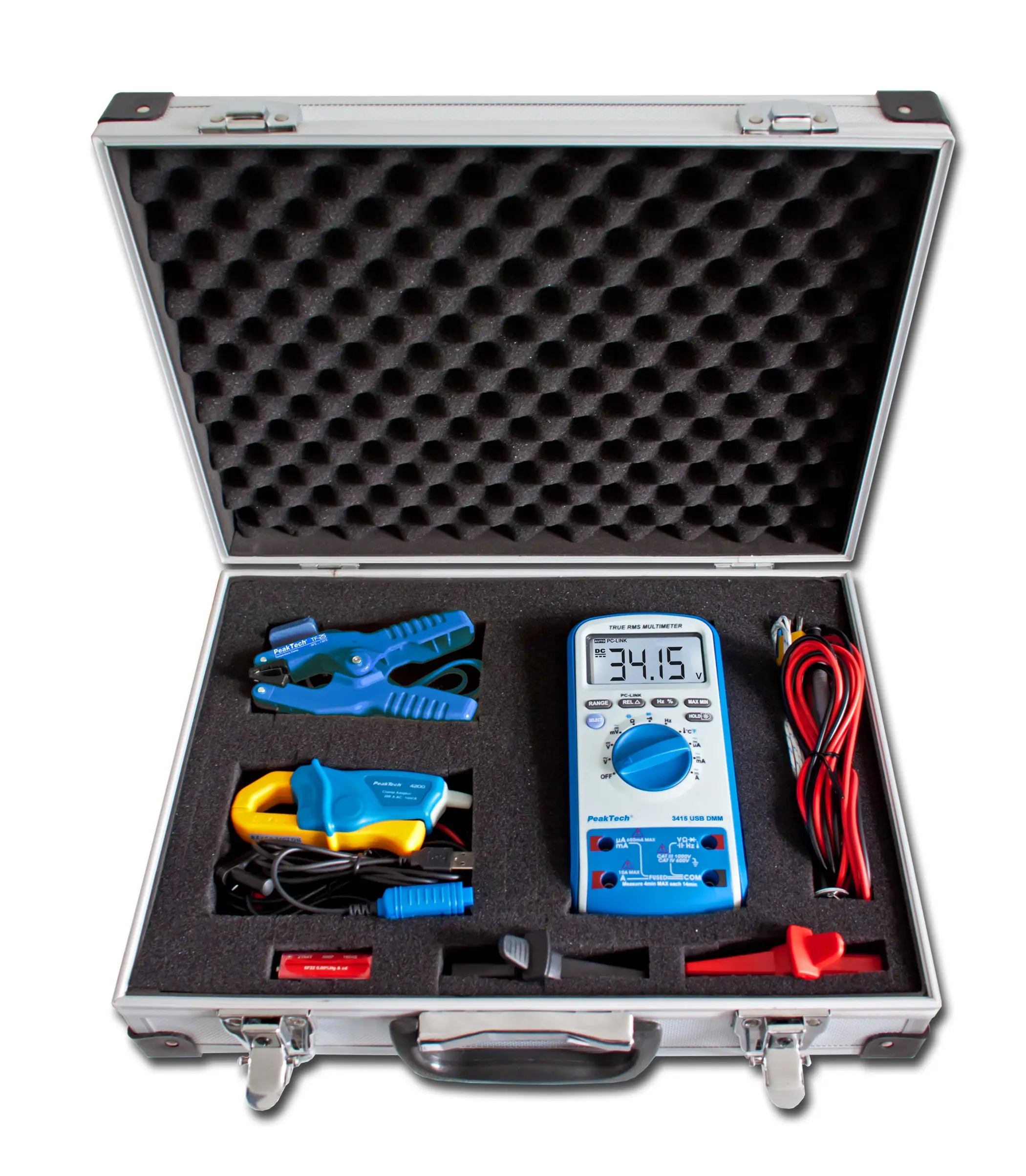 Zestaw Multimetrowo-Cęgowy USB True RMS PeakTech 8100