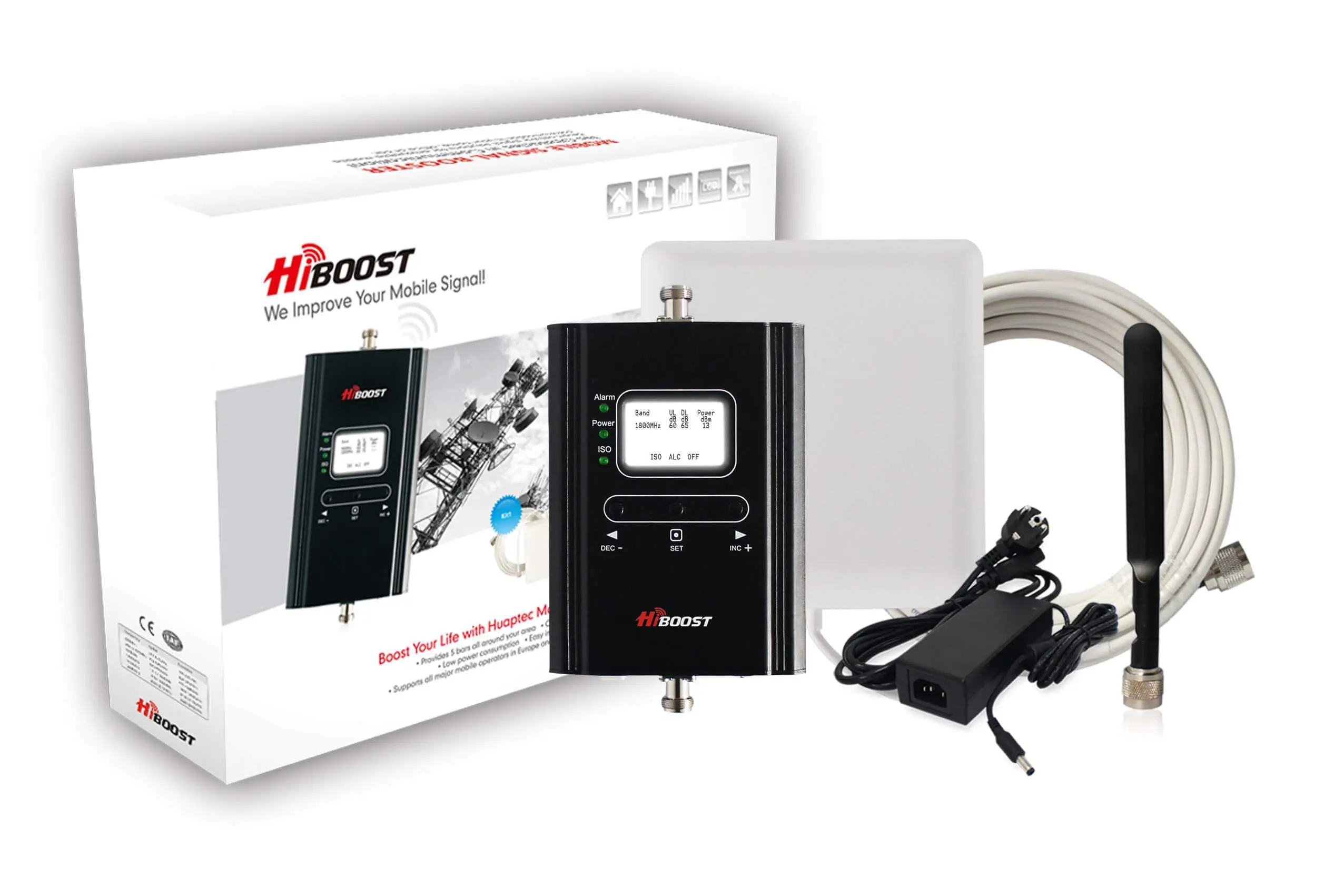 Repeater GSM/3G/4G HiBoost HiBoost Hi13-DCS 1800 MHz (Set mit Antennen und Kabeln)