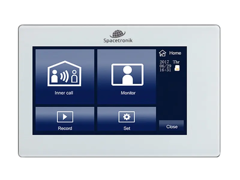 Einfamilien-Video-Gegensprechanlage mit 7" Spacetronik DiO-Touchscreen